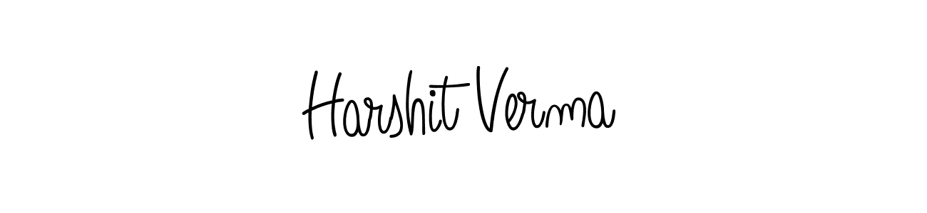 The best way (Angelique-Rose-font-FFP) to make a short signature is to pick only two or three words in your name. The name Harshit Verma include a total of six letters. For converting this name. Harshit Verma signature style 5 images and pictures png