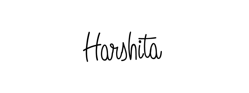 Design your own signature with our free online signature maker. With this signature software, you can create a handwritten (Angelique-Rose-font-FFP) signature for name Harshita. Harshita signature style 5 images and pictures png