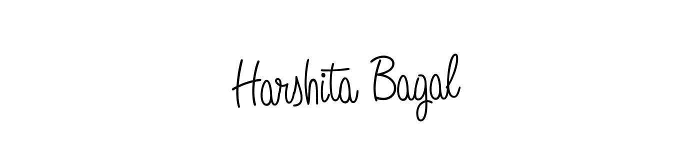 The best way (Angelique-Rose-font-FFP) to make a short signature is to pick only two or three words in your name. The name Harshita Bagal include a total of six letters. For converting this name. Harshita Bagal signature style 5 images and pictures png