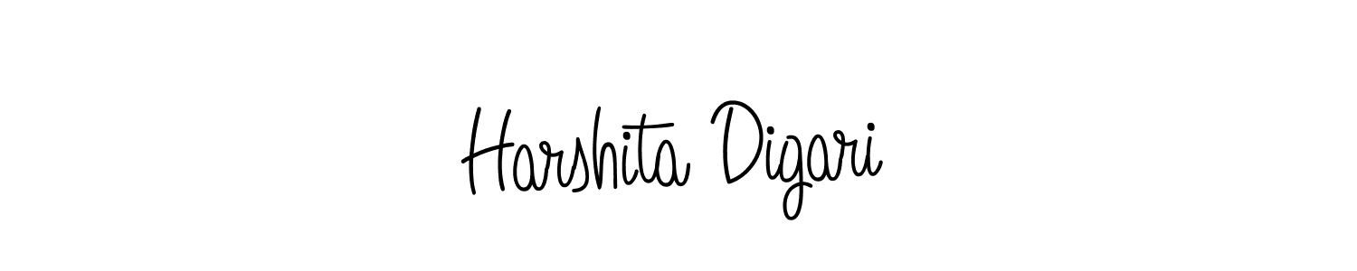 Design your own signature with our free online signature maker. With this signature software, you can create a handwritten (Angelique-Rose-font-FFP) signature for name Harshita Digari. Harshita Digari signature style 5 images and pictures png