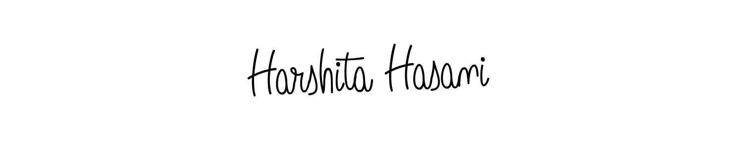 Harshita Hasani stylish signature style. Best Handwritten Sign (Angelique-Rose-font-FFP) for my name. Handwritten Signature Collection Ideas for my name Harshita Hasani. Harshita Hasani signature style 5 images and pictures png