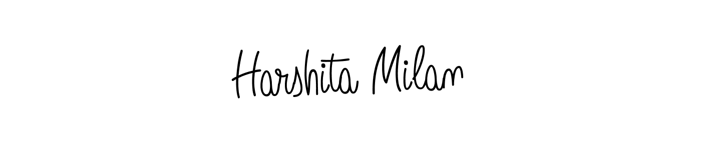 Once you've used our free online signature maker to create your best signature Angelique-Rose-font-FFP style, it's time to enjoy all of the benefits that Harshita Milan name signing documents. Harshita Milan signature style 5 images and pictures png