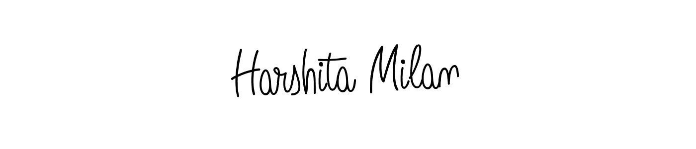 Once you've used our free online signature maker to create your best signature Angelique-Rose-font-FFP style, it's time to enjoy all of the benefits that Harshita Milan name signing documents. Harshita Milan signature style 5 images and pictures png