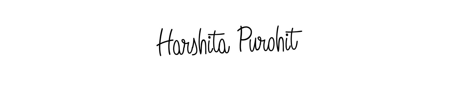 Design your own signature with our free online signature maker. With this signature software, you can create a handwritten (Angelique-Rose-font-FFP) signature for name Harshita Purohit. Harshita Purohit signature style 5 images and pictures png