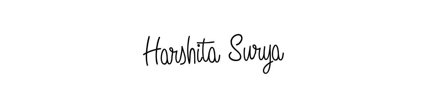 Also You can easily find your signature by using the search form. We will create Harshita Surya name handwritten signature images for you free of cost using Angelique-Rose-font-FFP sign style. Harshita Surya signature style 5 images and pictures png