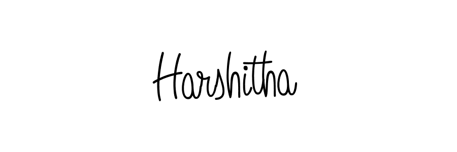 You should practise on your own different ways (Angelique-Rose-font-FFP) to write your name (Harshitha) in signature. don't let someone else do it for you. Harshitha signature style 5 images and pictures png