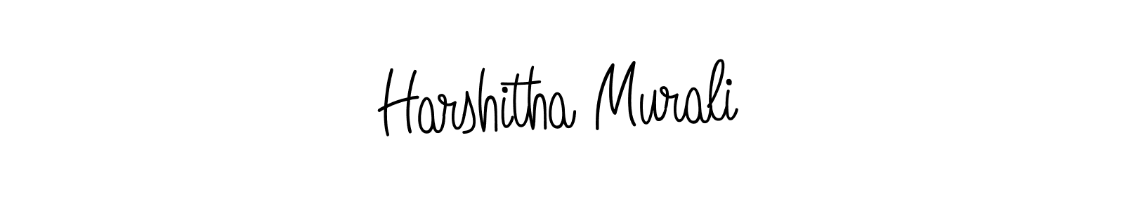Make a beautiful signature design for name Harshitha Murali. With this signature (Angelique-Rose-font-FFP) style, you can create a handwritten signature for free. Harshitha Murali signature style 5 images and pictures png