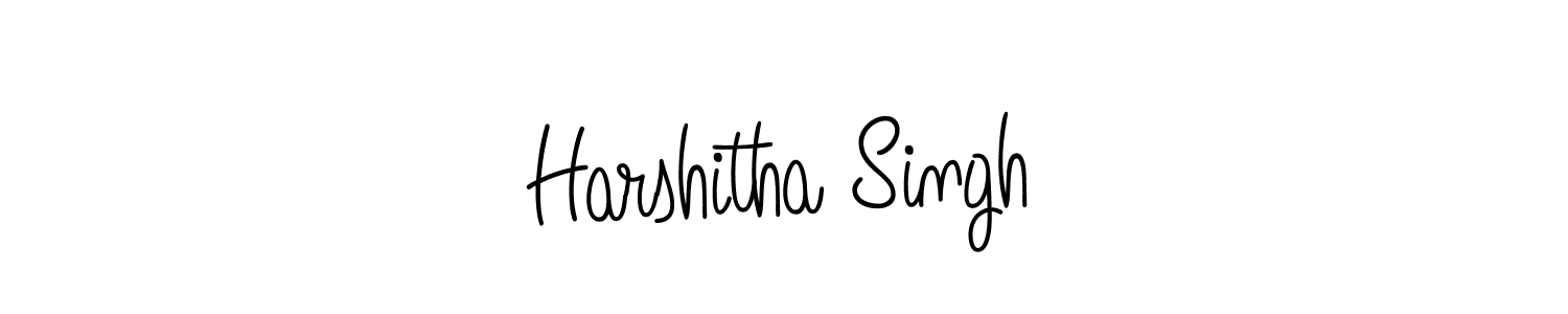 Use a signature maker to create a handwritten signature online. With this signature software, you can design (Angelique-Rose-font-FFP) your own signature for name Harshitha Singh. Harshitha Singh signature style 5 images and pictures png