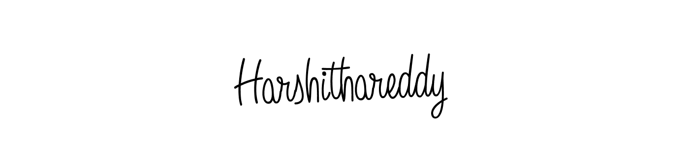 Design your own signature with our free online signature maker. With this signature software, you can create a handwritten (Angelique-Rose-font-FFP) signature for name Harshithareddy. Harshithareddy signature style 5 images and pictures png