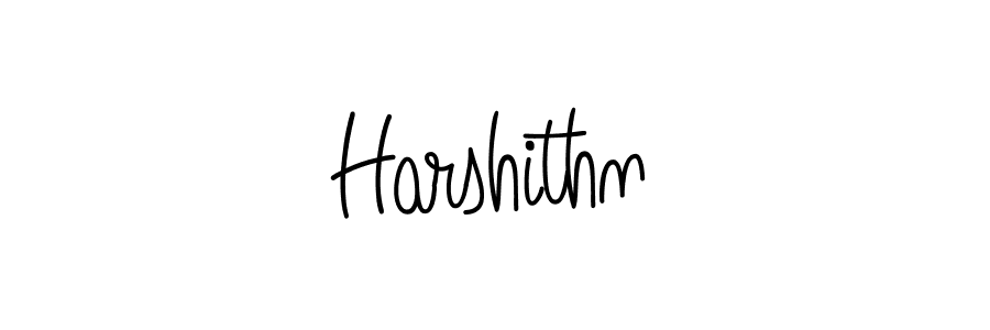 Make a beautiful signature design for name Harshithn. With this signature (Angelique-Rose-font-FFP) style, you can create a handwritten signature for free. Harshithn signature style 5 images and pictures png
