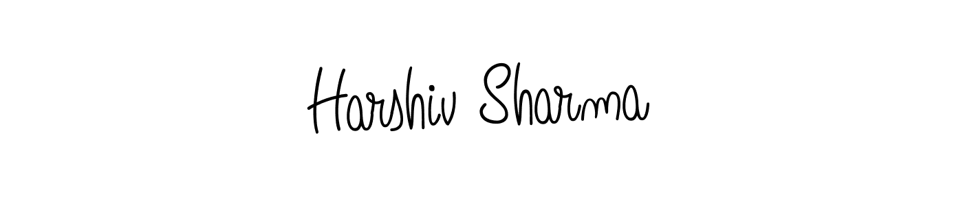 How to make Harshiv Sharma name signature. Use Angelique-Rose-font-FFP style for creating short signs online. This is the latest handwritten sign. Harshiv Sharma signature style 5 images and pictures png