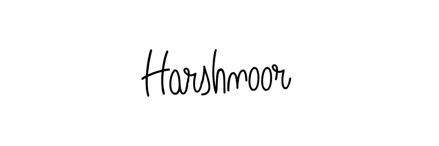 You should practise on your own different ways (Angelique-Rose-font-FFP) to write your name (Harshnoor) in signature. don't let someone else do it for you. Harshnoor signature style 5 images and pictures png