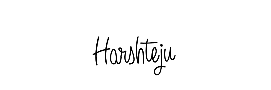 Harshteju stylish signature style. Best Handwritten Sign (Angelique-Rose-font-FFP) for my name. Handwritten Signature Collection Ideas for my name Harshteju. Harshteju signature style 5 images and pictures png