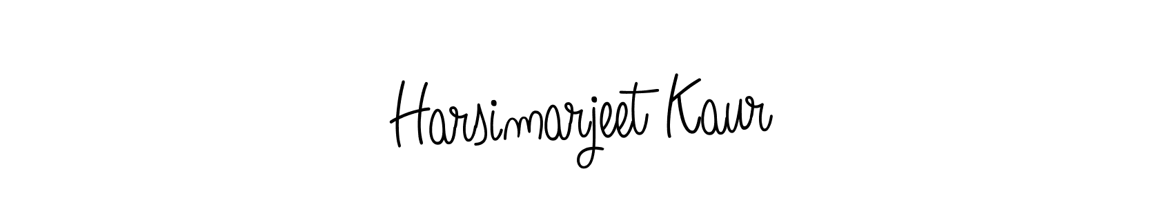 You should practise on your own different ways (Angelique-Rose-font-FFP) to write your name (Harsimarjeet Kaur) in signature. don't let someone else do it for you. Harsimarjeet Kaur signature style 5 images and pictures png