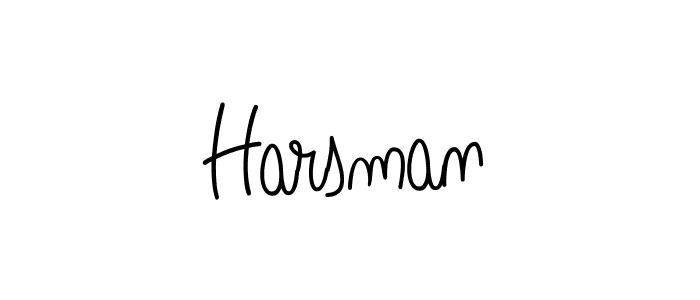 Use a signature maker to create a handwritten signature online. With this signature software, you can design (Angelique-Rose-font-FFP) your own signature for name Harsman. Harsman signature style 5 images and pictures png