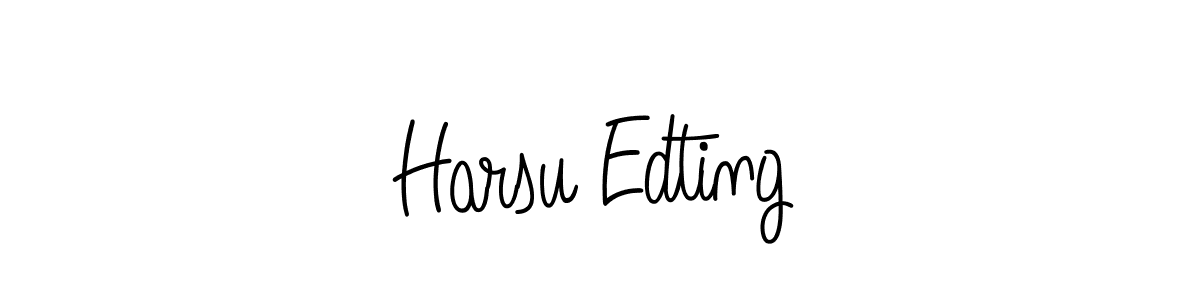 Also You can easily find your signature by using the search form. We will create Harsu Edting name handwritten signature images for you free of cost using Angelique-Rose-font-FFP sign style. Harsu Edting signature style 5 images and pictures png