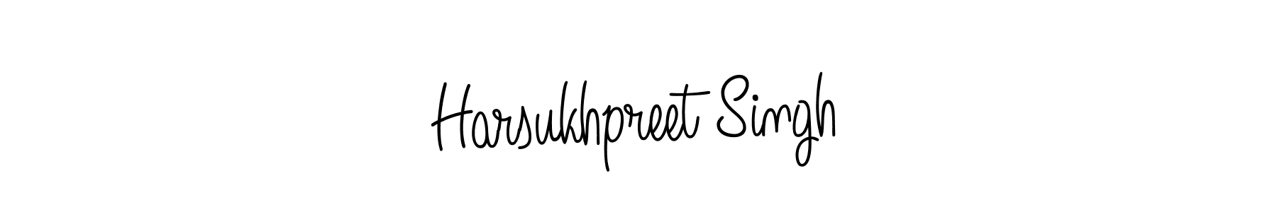 Harsukhpreet Singh stylish signature style. Best Handwritten Sign (Angelique-Rose-font-FFP) for my name. Handwritten Signature Collection Ideas for my name Harsukhpreet Singh. Harsukhpreet Singh signature style 5 images and pictures png