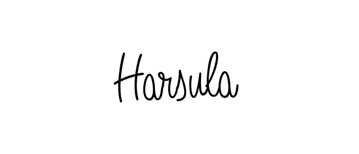 You should practise on your own different ways (Angelique-Rose-font-FFP) to write your name (Harsula) in signature. don't let someone else do it for you. Harsula signature style 5 images and pictures png