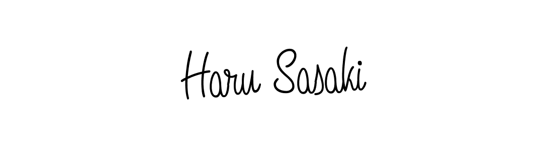 Create a beautiful signature design for name Haru Sasaki. With this signature (Angelique-Rose-font-FFP) fonts, you can make a handwritten signature for free. Haru Sasaki signature style 5 images and pictures png