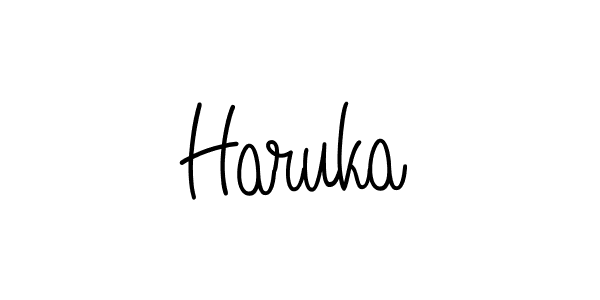 Make a beautiful signature design for name Haruka. With this signature (Angelique-Rose-font-FFP) style, you can create a handwritten signature for free. Haruka signature style 5 images and pictures png