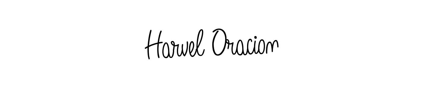 How to make Harvel Oracion signature? Angelique-Rose-font-FFP is a professional autograph style. Create handwritten signature for Harvel Oracion name. Harvel Oracion signature style 5 images and pictures png