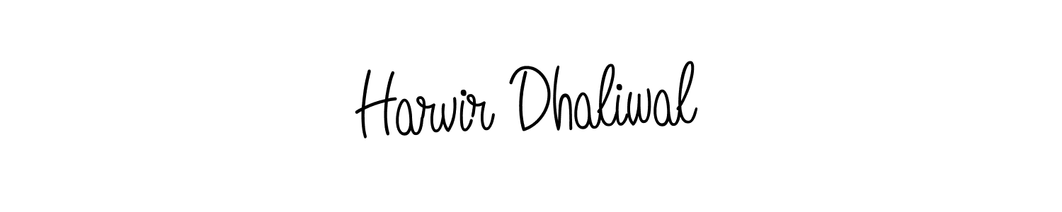 Harvir Dhaliwal stylish signature style. Best Handwritten Sign (Angelique-Rose-font-FFP) for my name. Handwritten Signature Collection Ideas for my name Harvir Dhaliwal. Harvir Dhaliwal signature style 5 images and pictures png