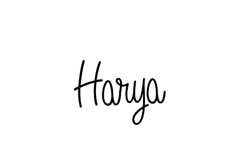 Create a beautiful signature design for name Harya. With this signature (Angelique-Rose-font-FFP) fonts, you can make a handwritten signature for free. Harya signature style 5 images and pictures png
