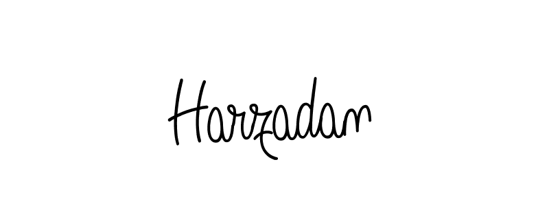 Use a signature maker to create a handwritten signature online. With this signature software, you can design (Angelique-Rose-font-FFP) your own signature for name Harzadan. Harzadan signature style 5 images and pictures png