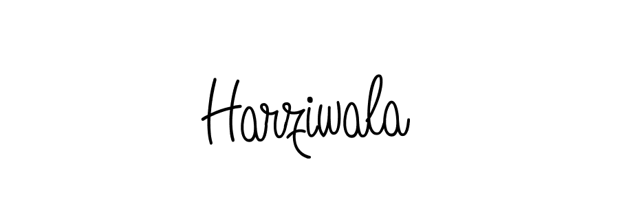Design your own signature with our free online signature maker. With this signature software, you can create a handwritten (Angelique-Rose-font-FFP) signature for name Harziwala. Harziwala signature style 5 images and pictures png