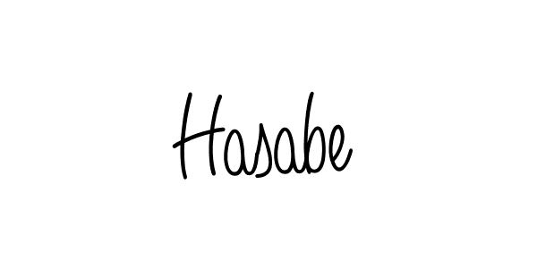 Use a signature maker to create a handwritten signature online. With this signature software, you can design (Angelique-Rose-font-FFP) your own signature for name Hasabe. Hasabe signature style 5 images and pictures png