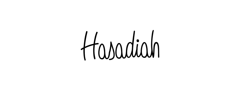 The best way (Angelique-Rose-font-FFP) to make a short signature is to pick only two or three words in your name. The name Hasadiah include a total of six letters. For converting this name. Hasadiah signature style 5 images and pictures png
