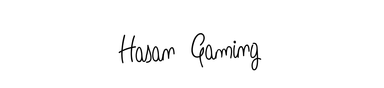 Use a signature maker to create a handwritten signature online. With this signature software, you can design (Angelique-Rose-font-FFP) your own signature for name Hasan  Gaming. Hasan  Gaming signature style 5 images and pictures png