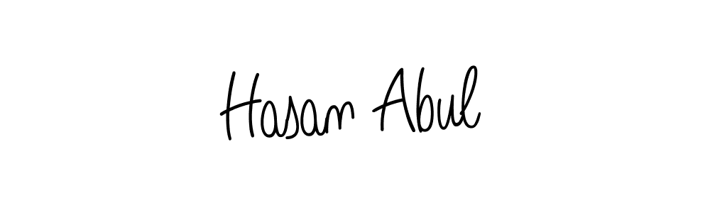 You should practise on your own different ways (Angelique-Rose-font-FFP) to write your name (Hasan Abul) in signature. don't let someone else do it for you. Hasan Abul signature style 5 images and pictures png