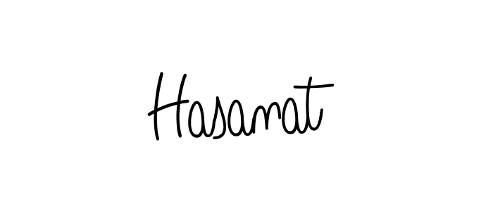 Make a beautiful signature design for name Hasanat. With this signature (Angelique-Rose-font-FFP) style, you can create a handwritten signature for free. Hasanat signature style 5 images and pictures png