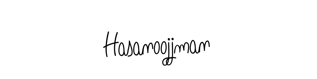 How to make Hasanoojjman name signature. Use Angelique-Rose-font-FFP style for creating short signs online. This is the latest handwritten sign. Hasanoojjman signature style 5 images and pictures png