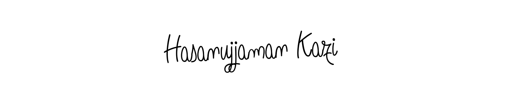 You should practise on your own different ways (Angelique-Rose-font-FFP) to write your name (Hasanujjaman Kazi) in signature. don't let someone else do it for you. Hasanujjaman Kazi signature style 5 images and pictures png