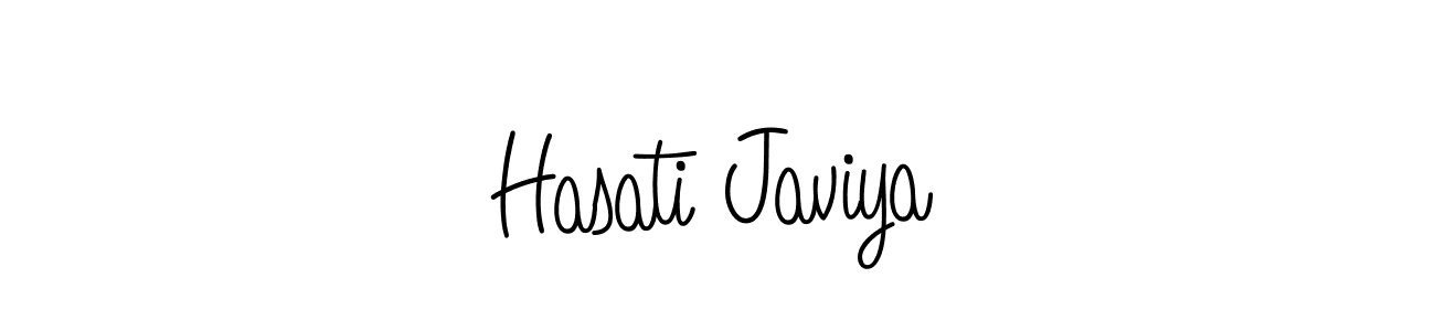 Create a beautiful signature design for name Hasati Javiya. With this signature (Angelique-Rose-font-FFP) fonts, you can make a handwritten signature for free. Hasati Javiya signature style 5 images and pictures png