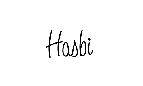 Use a signature maker to create a handwritten signature online. With this signature software, you can design (Angelique-Rose-font-FFP) your own signature for name Hasbi. Hasbi signature style 5 images and pictures png