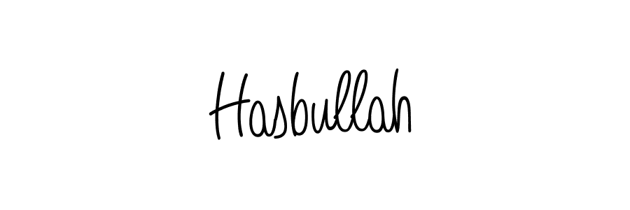 Design your own signature with our free online signature maker. With this signature software, you can create a handwritten (Angelique-Rose-font-FFP) signature for name Hasbullah. Hasbullah signature style 5 images and pictures png