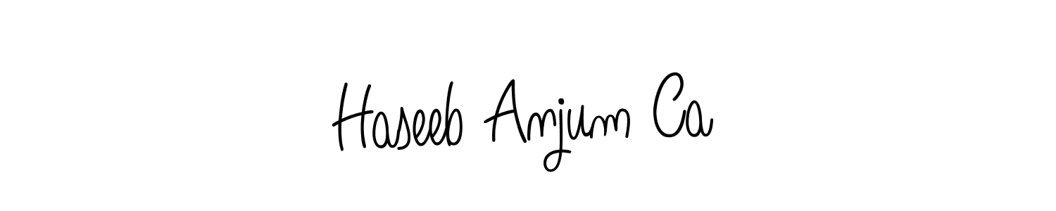 Design your own signature with our free online signature maker. With this signature software, you can create a handwritten (Angelique-Rose-font-FFP) signature for name Haseeb Anjum Ca. Haseeb Anjum Ca signature style 5 images and pictures png