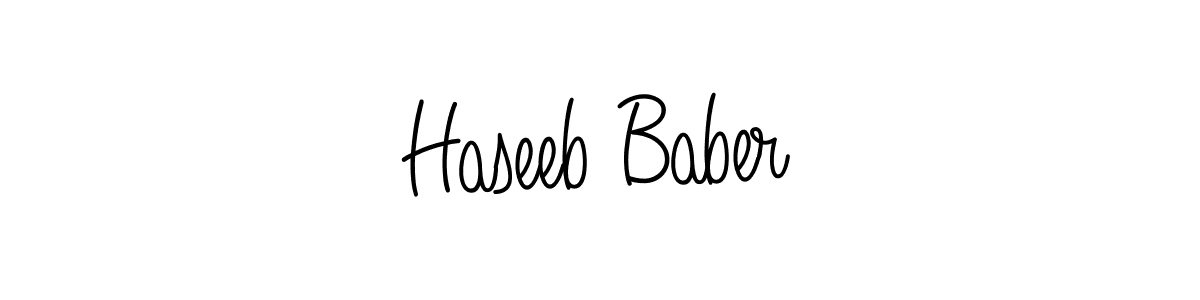 Also You can easily find your signature by using the search form. We will create Haseeb Baber name handwritten signature images for you free of cost using Angelique-Rose-font-FFP sign style. Haseeb Baber signature style 5 images and pictures png