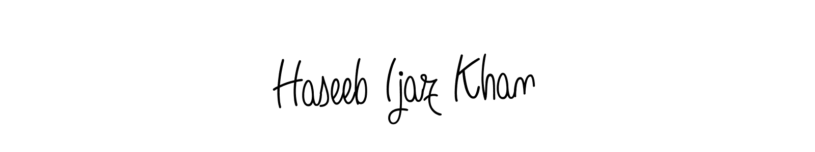 Also we have Haseeb Ijaz Khan name is the best signature style. Create professional handwritten signature collection using Angelique-Rose-font-FFP autograph style. Haseeb Ijaz Khan signature style 5 images and pictures png
