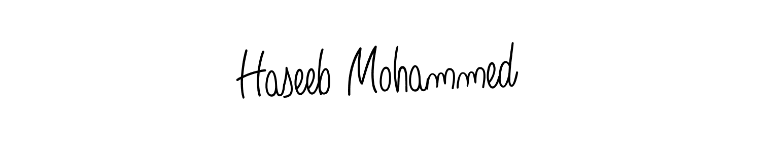 Create a beautiful signature design for name Haseeb Mohammed. With this signature (Angelique-Rose-font-FFP) fonts, you can make a handwritten signature for free. Haseeb Mohammed signature style 5 images and pictures png