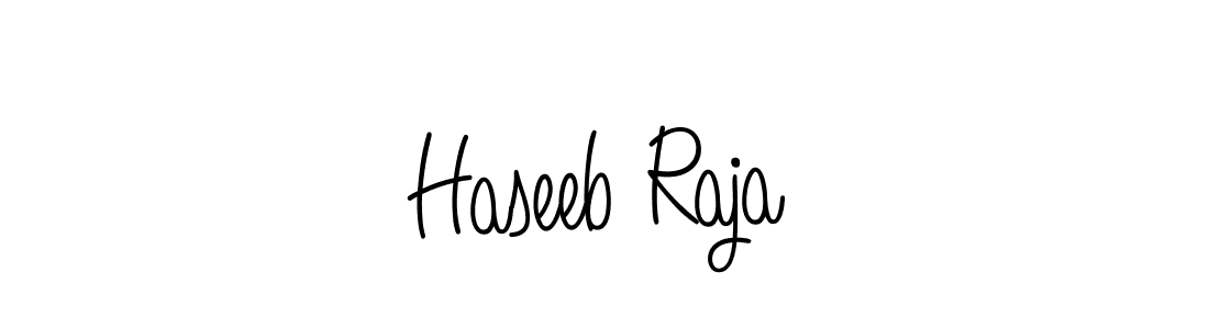 The best way (Angelique-Rose-font-FFP) to make a short signature is to pick only two or three words in your name. The name Haseeb Raja include a total of six letters. For converting this name. Haseeb Raja signature style 5 images and pictures png