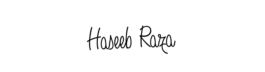 The best way (Angelique-Rose-font-FFP) to make a short signature is to pick only two or three words in your name. The name Haseeb Raza include a total of six letters. For converting this name. Haseeb Raza signature style 5 images and pictures png