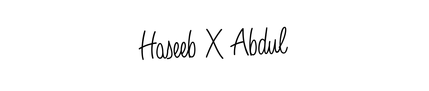 Design your own signature with our free online signature maker. With this signature software, you can create a handwritten (Angelique-Rose-font-FFP) signature for name Haseeb X Abdul. Haseeb X Abdul signature style 5 images and pictures png