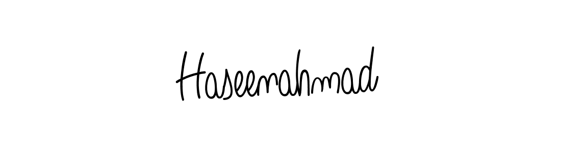 How to make Haseenahmad name signature. Use Angelique-Rose-font-FFP style for creating short signs online. This is the latest handwritten sign. Haseenahmad signature style 5 images and pictures png