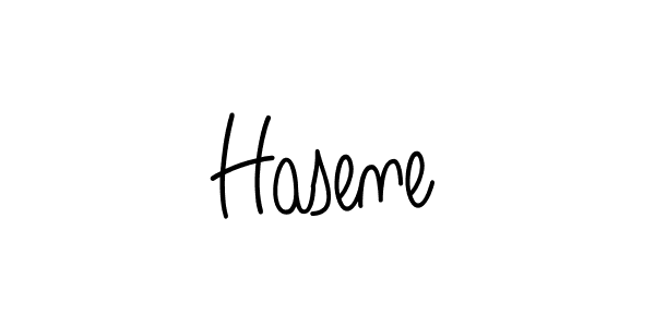 Design your own signature with our free online signature maker. With this signature software, you can create a handwritten (Angelique-Rose-font-FFP) signature for name Hasene. Hasene signature style 5 images and pictures png