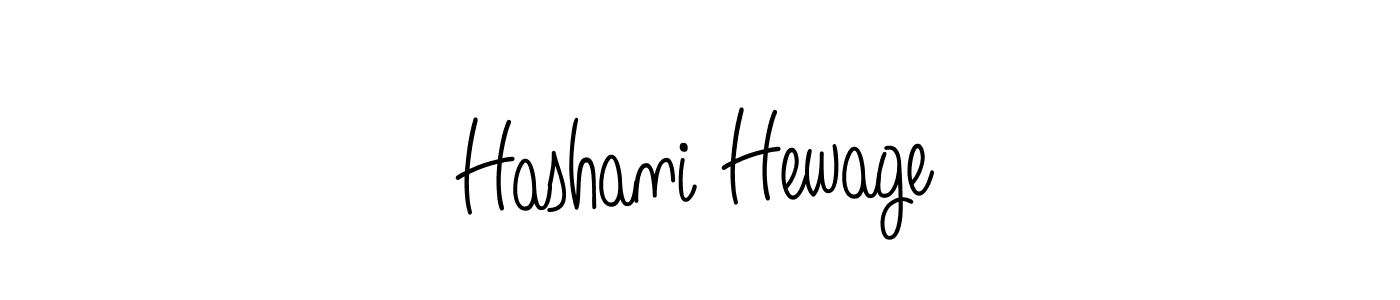 Design your own signature with our free online signature maker. With this signature software, you can create a handwritten (Angelique-Rose-font-FFP) signature for name Hashani Hewage. Hashani Hewage signature style 5 images and pictures png