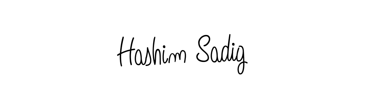 Hashim Sadig stylish signature style. Best Handwritten Sign (Angelique-Rose-font-FFP) for my name. Handwritten Signature Collection Ideas for my name Hashim Sadig. Hashim Sadig signature style 5 images and pictures png